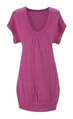 pink woolen dress