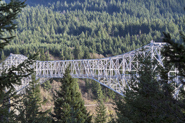 Bridge Over Columbia River Gorge