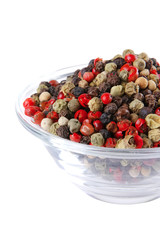 dry pepper over white