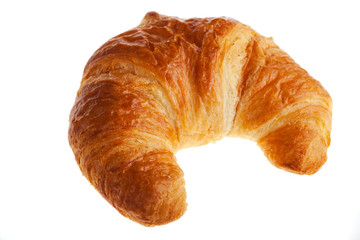 Croissant isoliert auf Weiß