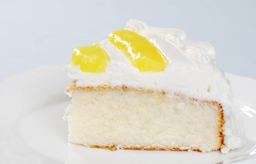 slice of lemon vanilla cake