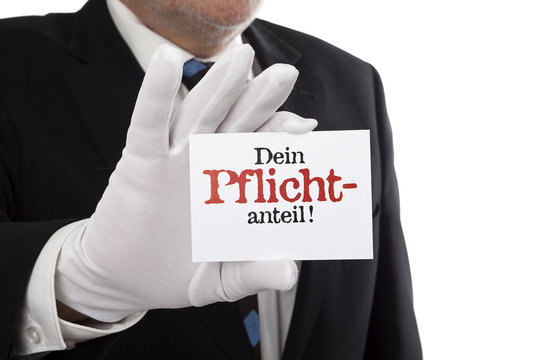 Dein Pflichtanteil - Serie wei&szlig;e Handschuhe