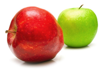 Red and green apples