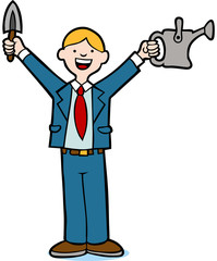 Businessman Gardener