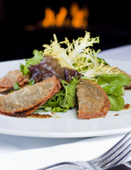 Dumplings with greens