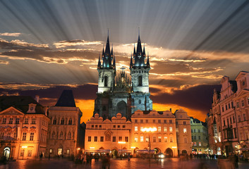 Obraz premium The Old Town Square in Prague City