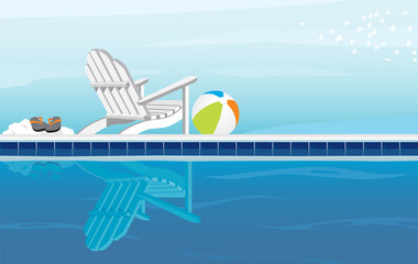 Obraz premium Relaxing by Pool