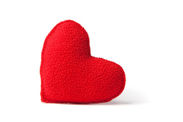 Red fleece heart