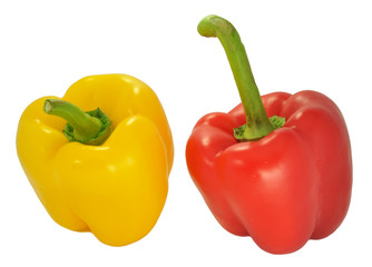 red and yellow peppers