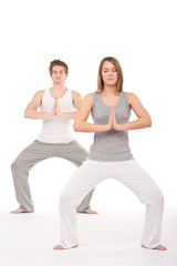 Obraz premium Fitness - Young healthy couple in yoga position
