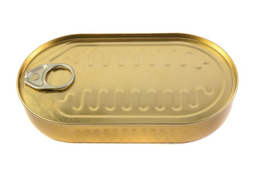 closed gold metal tin