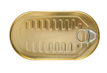 closed gold metal tin
