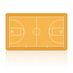 Basketball Court. Vector. Detailed portrayal of parquet floor.