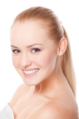 Obraz premium beautiful woman on white
