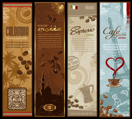 coffee banners (grunge is removable)