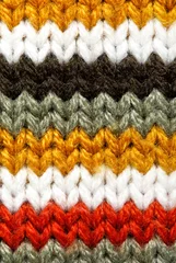 Cercles muraux Zigzag Texture de laine rayée