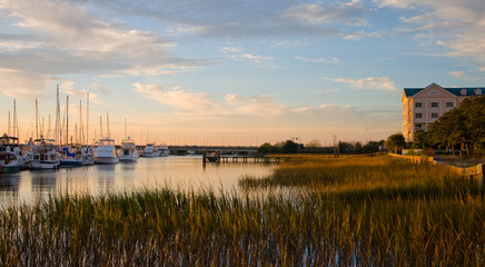 Fototapeta premium Marina - Charleston, Karolina Południowa
