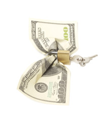 locked dollar banknot