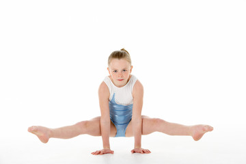 Studio Portrait Of Young Female Gymnast