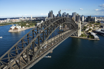 Aerial Shot of Syndney Harbor Bridge © iofoto