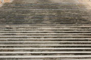 Ancient marble staircase on Capitoline Hill in Rome, Italy