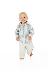 Toddler Walking In Studio