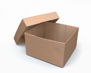 Open paper box 3d model