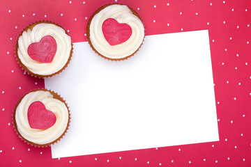 Valentine cupcake background