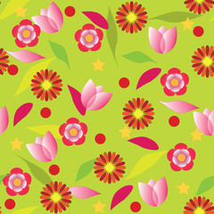 Frühlingsmuster mit Tulpen