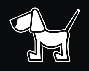 perro blanco y negro