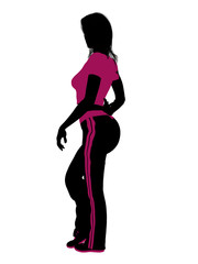 Obraz na płótnie Canvas Female Workout Silhouette