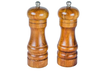 Wooden salt and pepper grinders