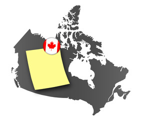 Kanada-Pinnwand-Notiz