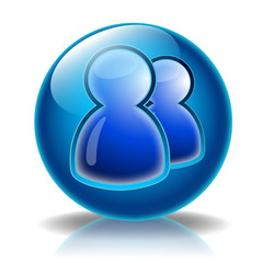User group glossy icon