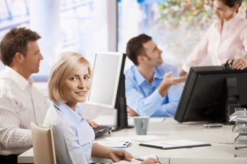 Obraz premium Businesswoman in office