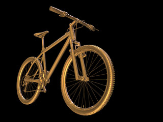 gold bike freigestellt