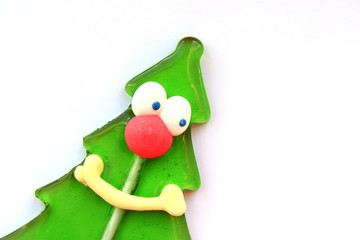 Sugar candy in the form of a New Year tree