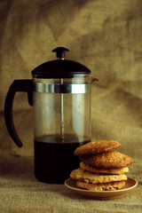 nature morte café et biscuits