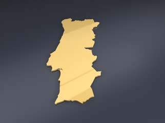 Portugal Karte goldig