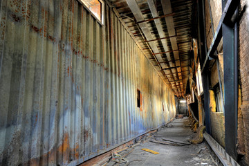 discarded building, flyover.