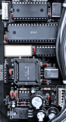 pc motherboard details, closeup