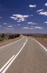 Fototapeta na wymiar Empty Road in Outback. Australia