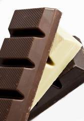Black, Brown and White Chocolate