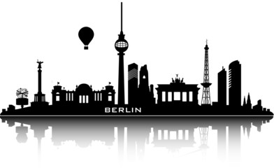 Naklejka premium berlin skyline - najważniejsze szczegóły