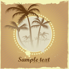 beautiful background with palms