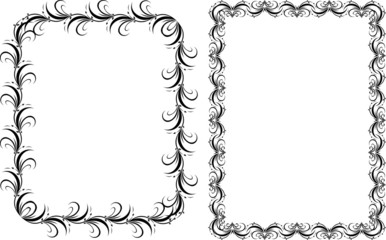 Two decorative frames. Pattern. Vector