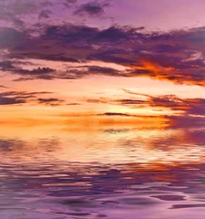 Fotobehang Licht violet Zonsondergang