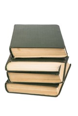 A stack of old books