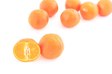 oranges on white