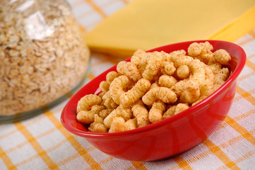 Corn snack with decoration